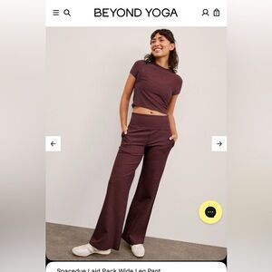 Beyond Yoga Women's Spacedye Midnight Burgundy Heather Wide Leg Pants